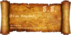 Blun Bagamér névjegykártya